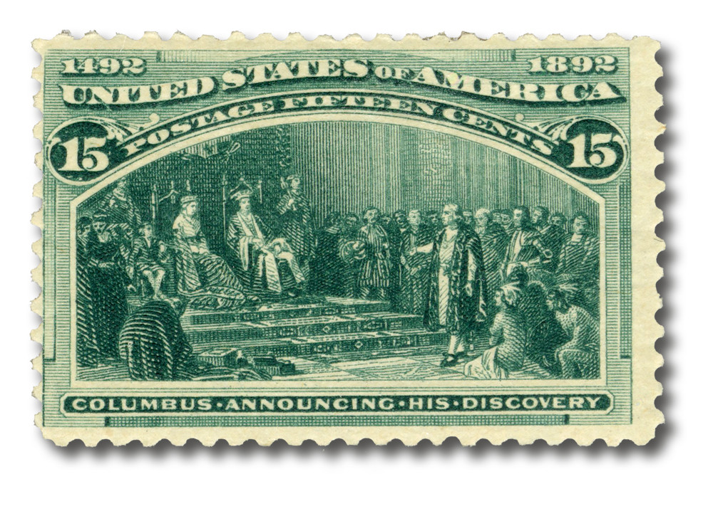 238 - 1893 15c Columbus Announcing His Discovery, Dark Green