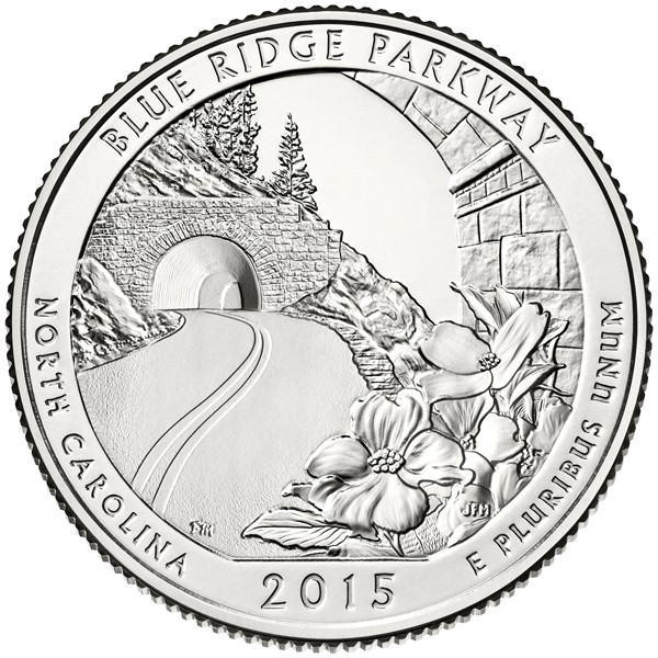 レア青盤！ Discharge / Philadelphia 15/10/82 CNNCBR25P - 2015 Blue Ridge Parkway P Mint Quarter - Mystic Stamp