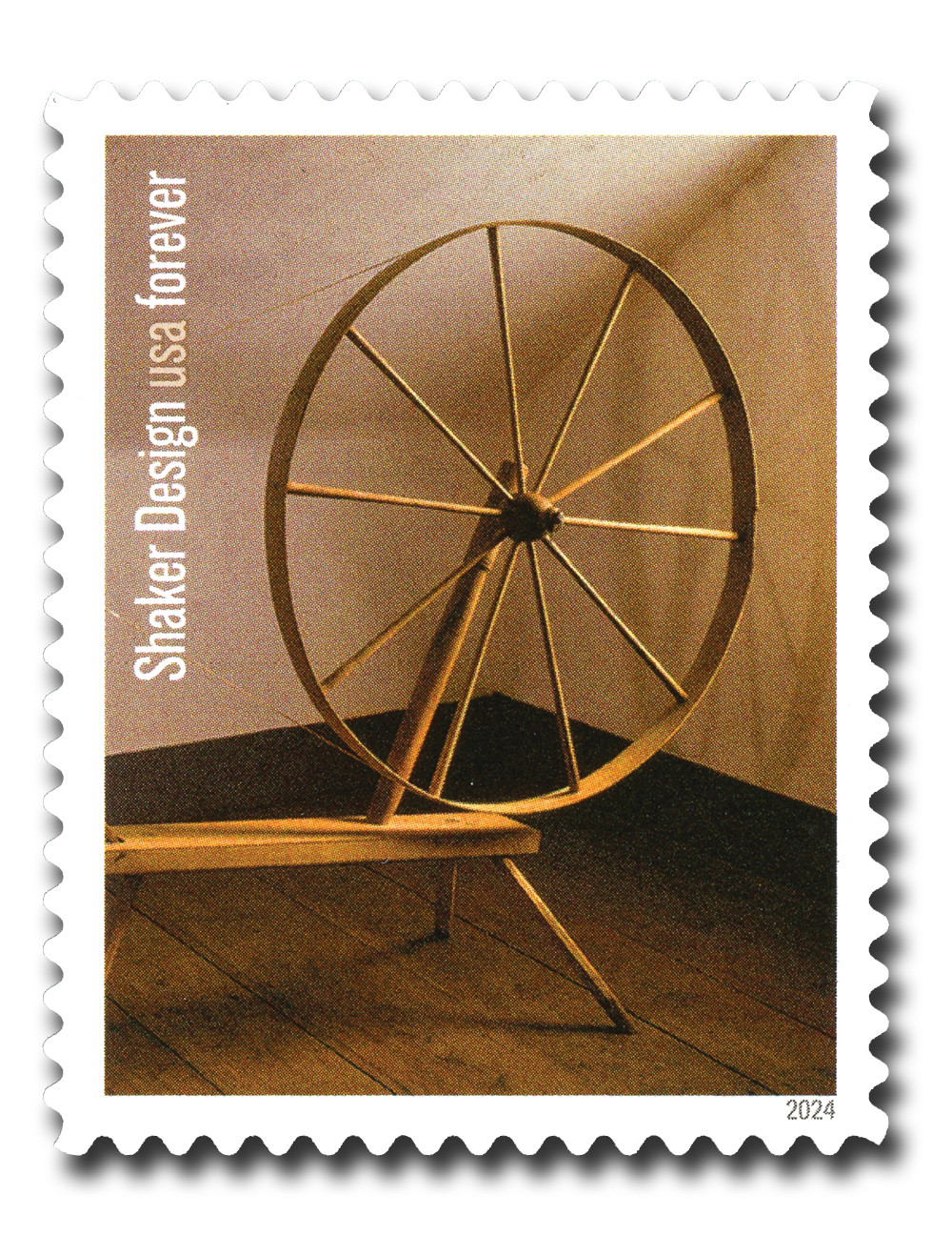 5896c - 2024 First-Class Forever Stamp - Shaker Design: Spinning