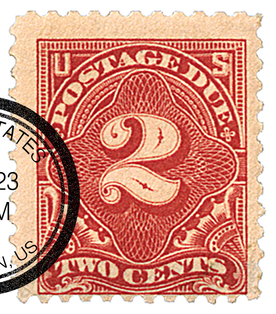 J62 - 1917 2c Postage Due, Carmine Rose, Perf. 11, Unwatermarked