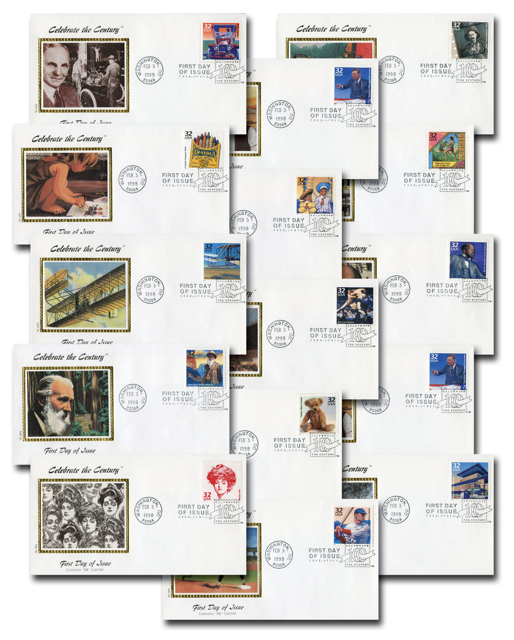 3182 - 1998 32c Celebrate the Century: 1900s - Mystic Stamp Company