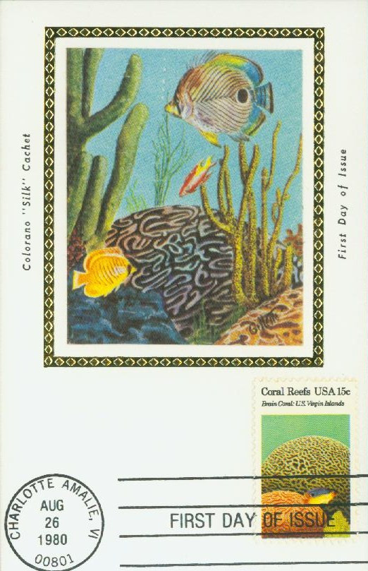 1827 - 1980 15c Coral Reefs: Brain Coral - Mystic Stamp Company