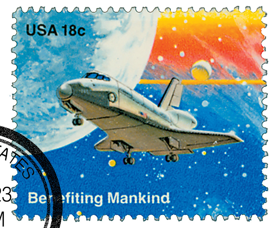 1918 - 1981 18c Space Achievement: Benefiting Mankind - Mystic