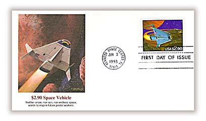 2543 - 1993 $2.90 Space Shuttle, Priority Mail - Mystic Stamp Company