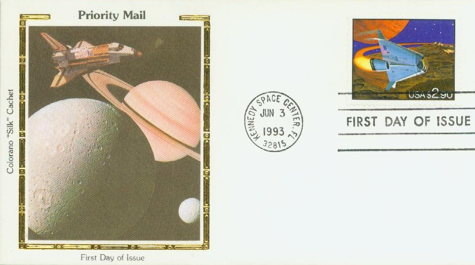2543 - 1993 $2.90 Space Shuttle, Priority Mail - Mystic Stamp Company