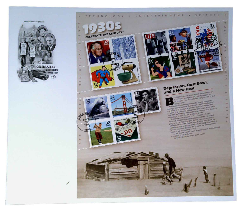 3185 - 1998 32c Celebrate the Century: 1930s - Mystic Stamp