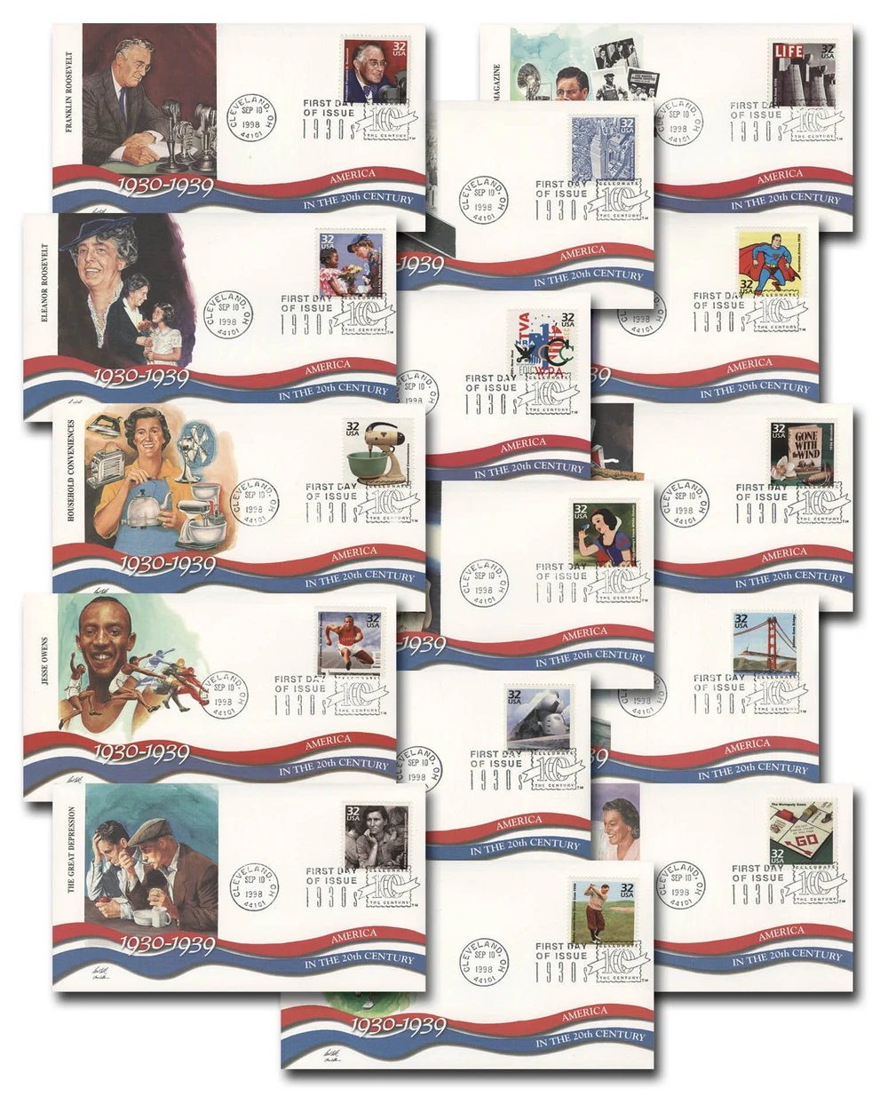 3185 - 1998 32c Celebrate the Century: 1930s - Mystic Stamp Company