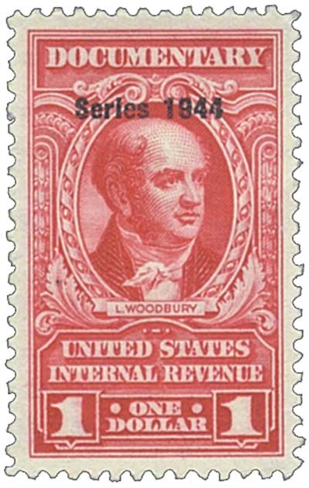 R398 - 1944 $1US Internal Revenue Stamp - watermark, perf 11
