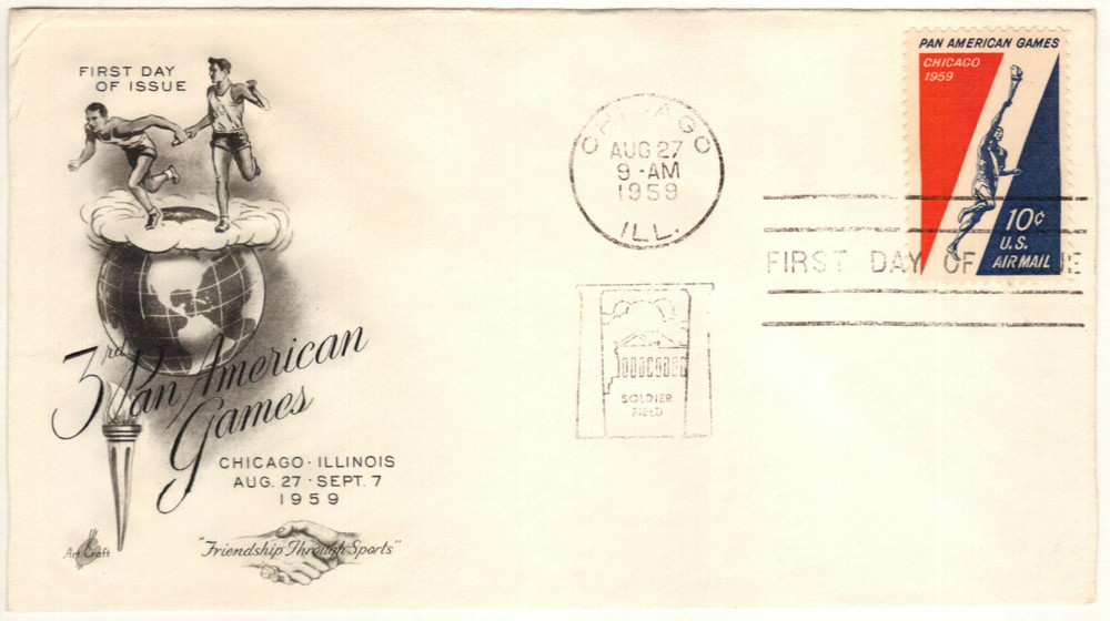 C56 - 1959 10c Pan-American Games - Mystic Stamp Company