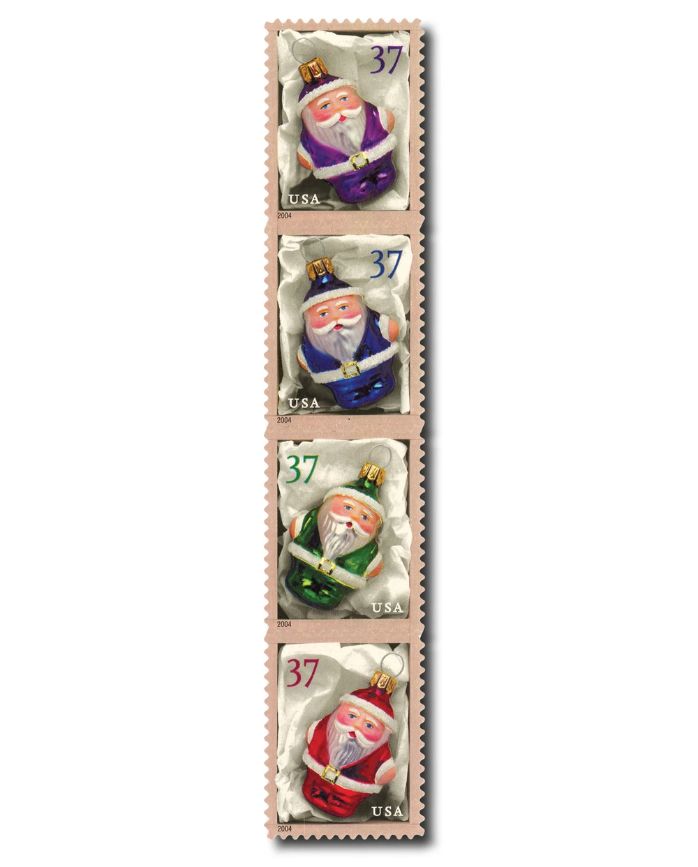 3883-86 - 2004 37c Santa Ornaments - Mystic Stamp Company