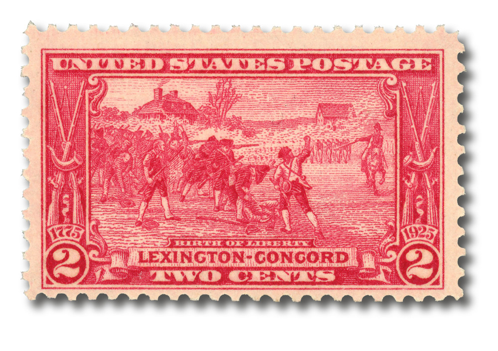 618 - 1925 2c Birth of Liberty, Carmine Rose - Mystic Stamp