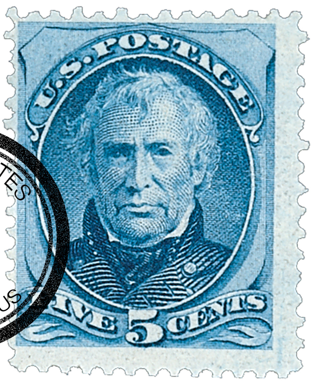 179 - 1875 5c Zachary Taylor, Blue, Hard Paper, Perf. 12
