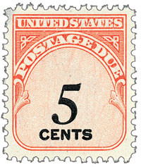 切手93 J93 - 1959 5c Postage Due - Rotary Press, carmine rose