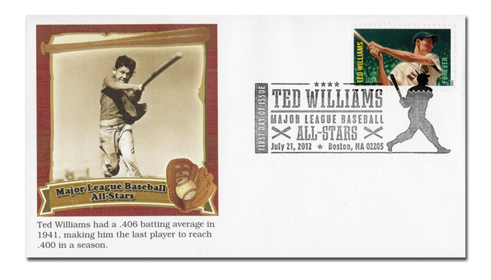 テッド・ウィリアム　フットNO．812760 FD779 - Major League All-Stars First Day Cover - Ted