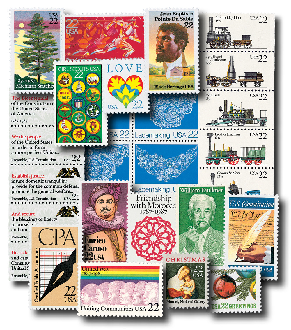 YS1987 - 1987 Commemorative Stamp Year Set - Mystic Stamp Company