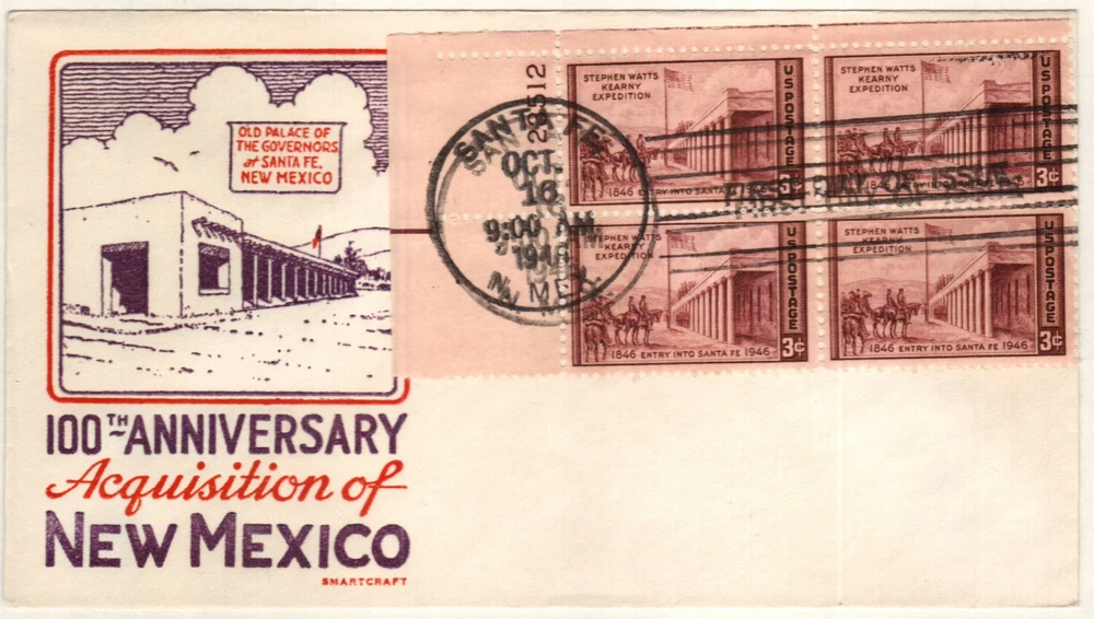 944 - 1946 3c Kearny Expedition into New Mexico - Mystic Stamp Company