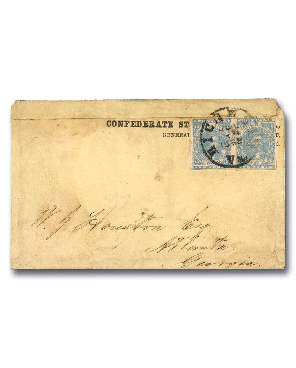1543974 -- Cover with Pair or Two Stamps -- Cover -- small flaws