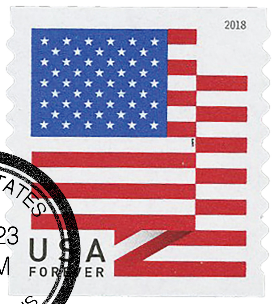 5260 - 2018 First-Class Forever Stamp - US Flag with Micro Print