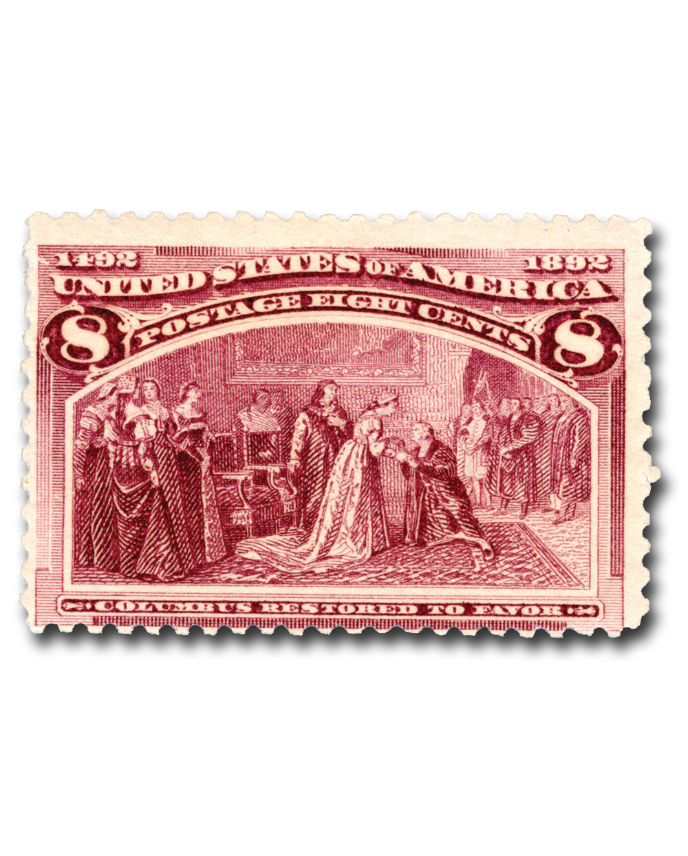 236 - 1893 8c Columbus Restored to Favor, Brown Purple - Mystic