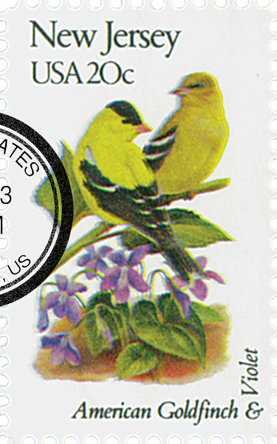 アメリカ合衆国の切手　state birds and flower アメリカ合衆国の切手state birds and flower