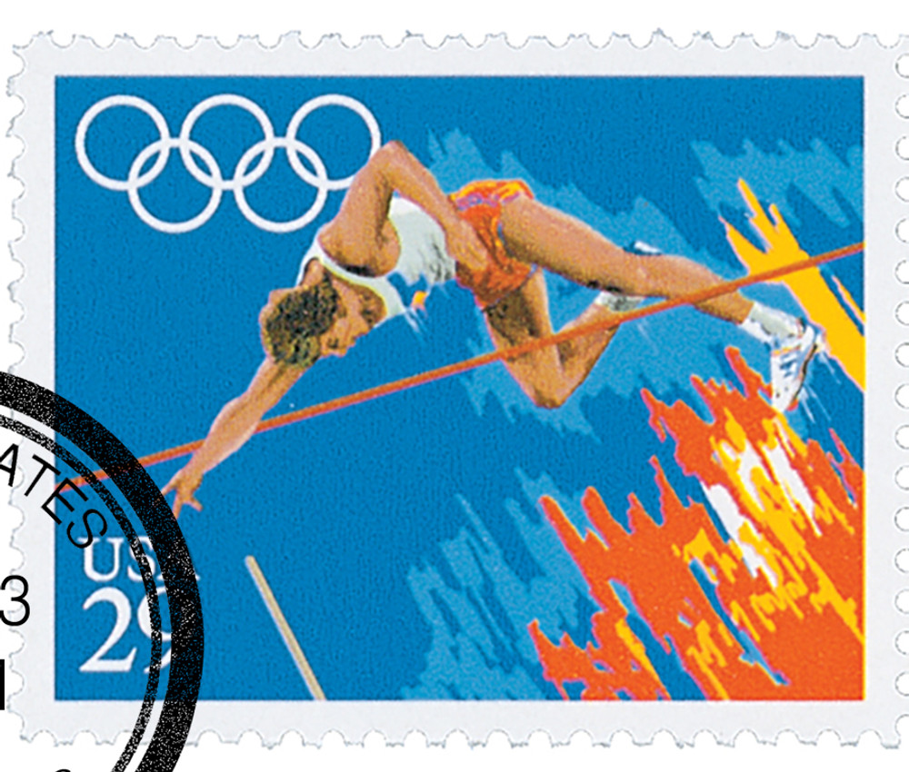 2553 - 1991 29c Summer Olympics: Pole Vault - Mystic Stamp