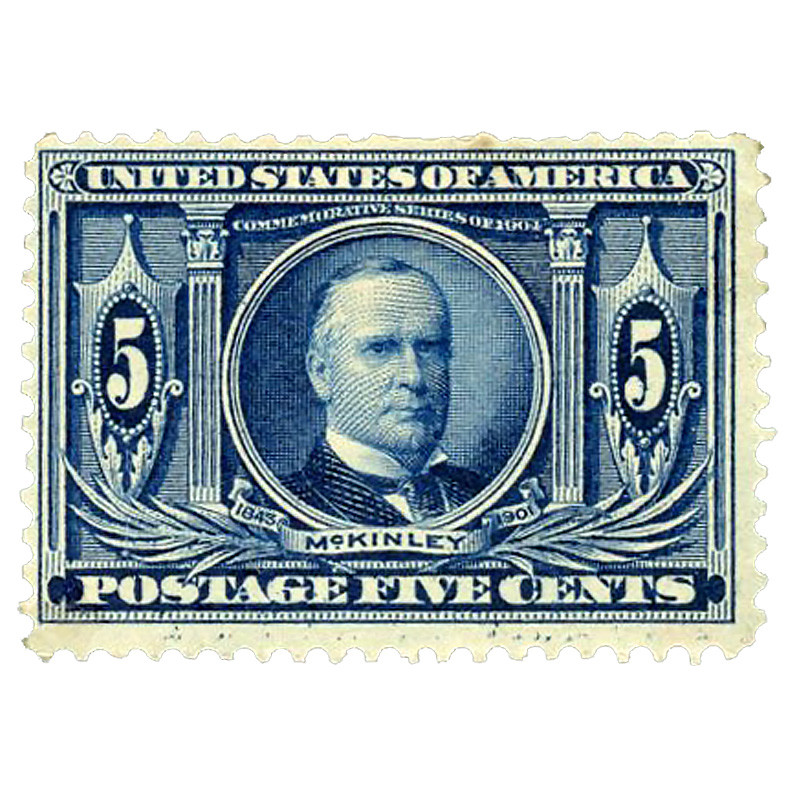 326 - 1904 5c William McKinley, Dark Blue - Mystic Stamp Company