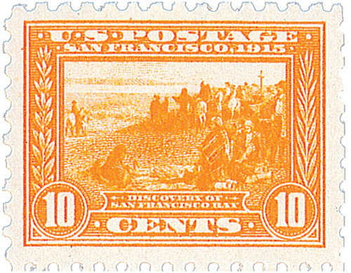 404 - 1913 10c Discovery of San Francisco Bay, Orange, Perf. 10