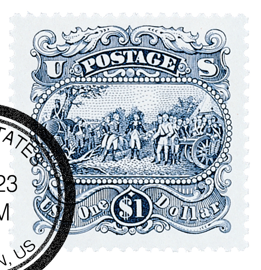 2590 - 1994 $1 Surrender of Burgoyne - Mystic Stamp Company