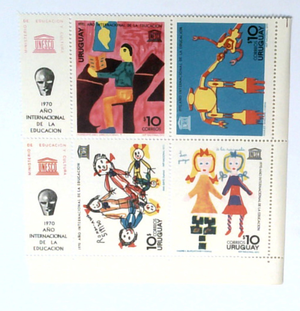 Uruguay 1970 International Education Year Block of Four