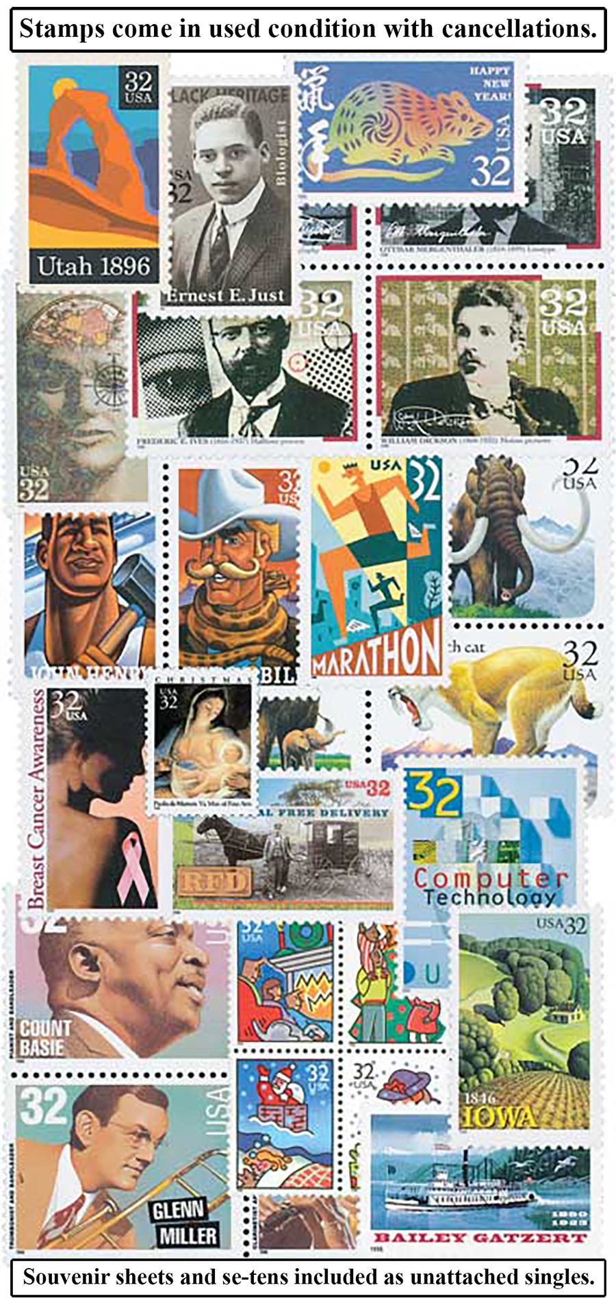 YS1996 - 1996 Commemorative Stamp Year Set - Mystic Stamp Company