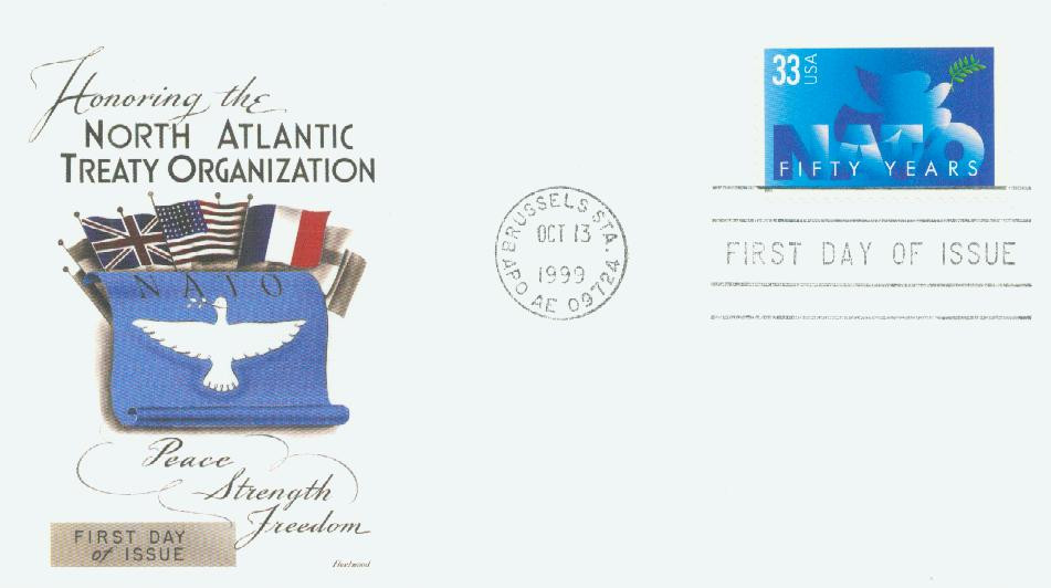 3354 - 1999 33c NATO - Mystic Stamp Company