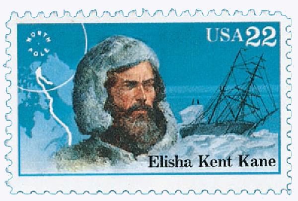 2220 - 1986 22c Arctic Explorers: Elisha Kent Kane - Mystic Stamp