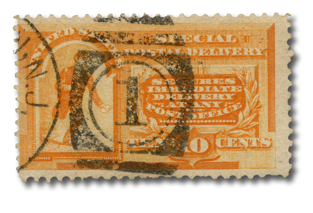 E3 - 1893 10c Special Delivery, Messenger Running, Orange - Mystic