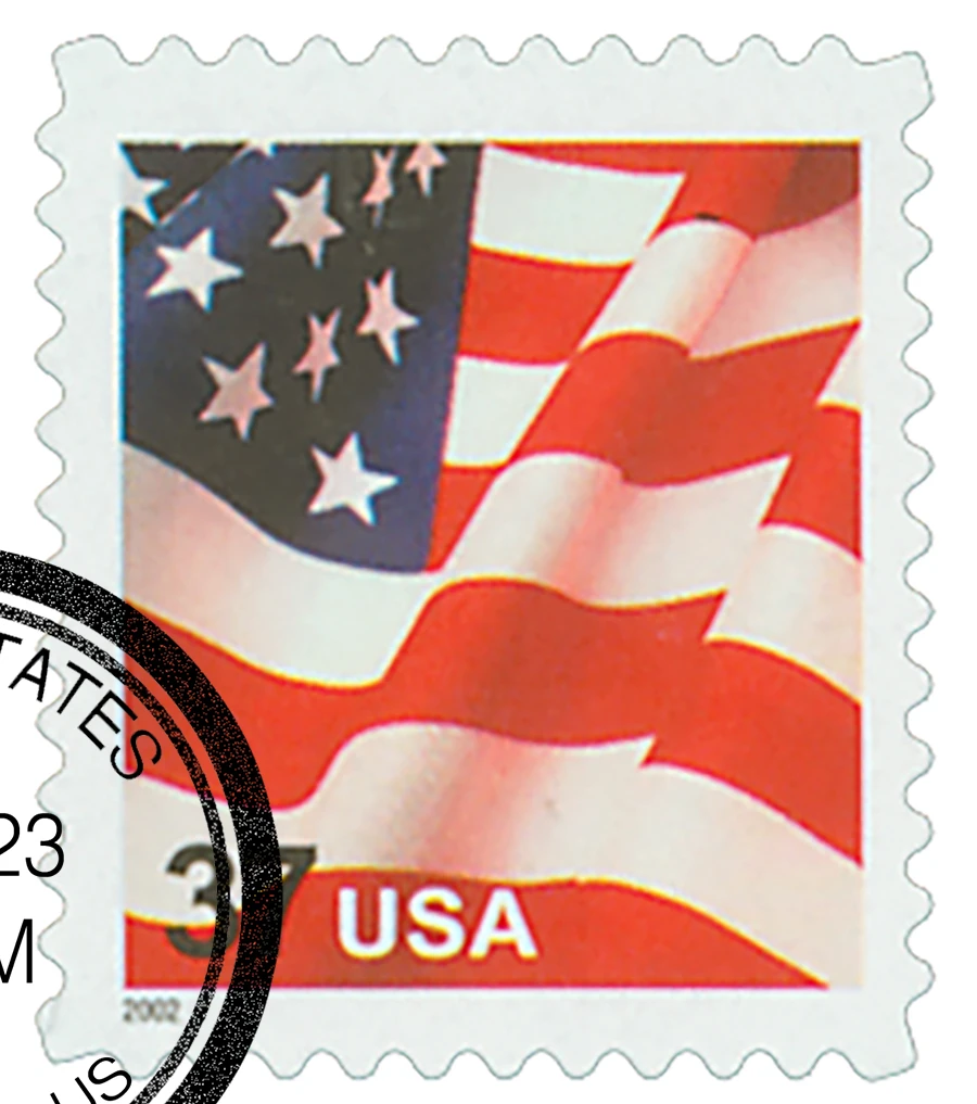 3630 - 2002 37c US Flag, Micro USA - Mystic Stamp Company