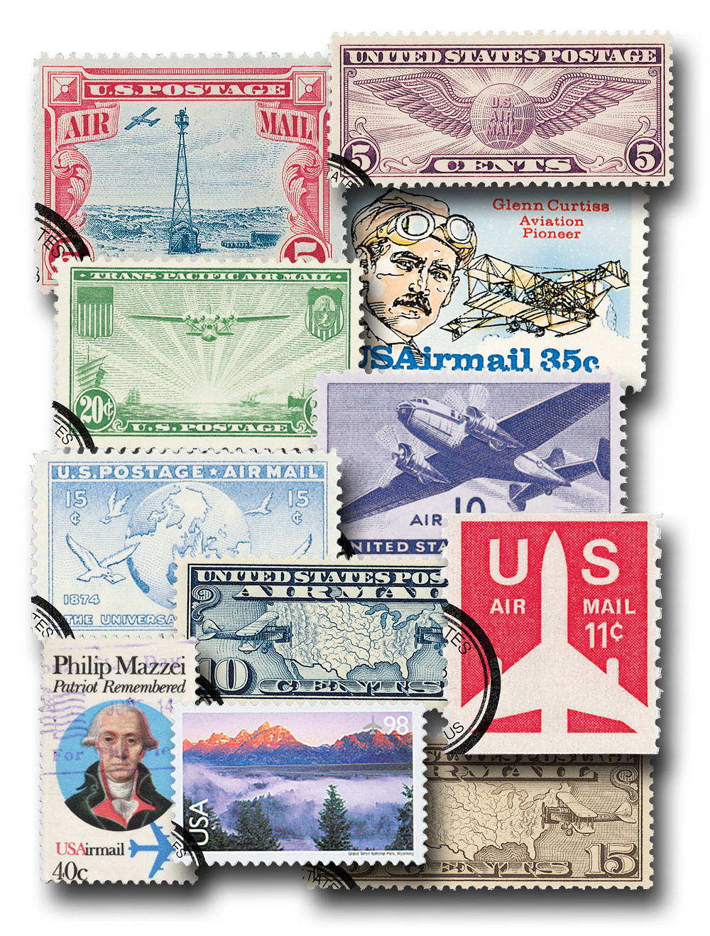小さな本 U.S. AIRMAIL STAMPS