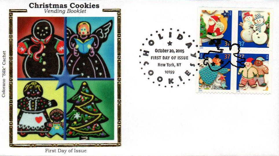 3957-60 - 2005 37c Holiday Cookies, Vending Booklet - Mystic Stamp
