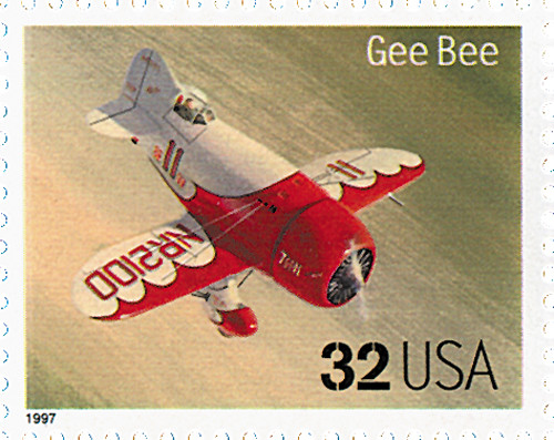 3142i - 1997 32c Classic American Aircraft: Gee Bee - Mystic Stamp