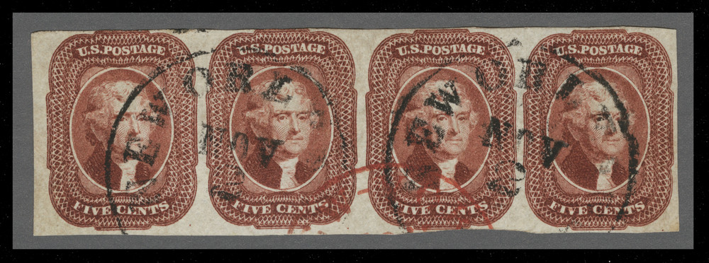 872764 -- Used Strip of 4 -- Used Stamp(s) -- small flaws