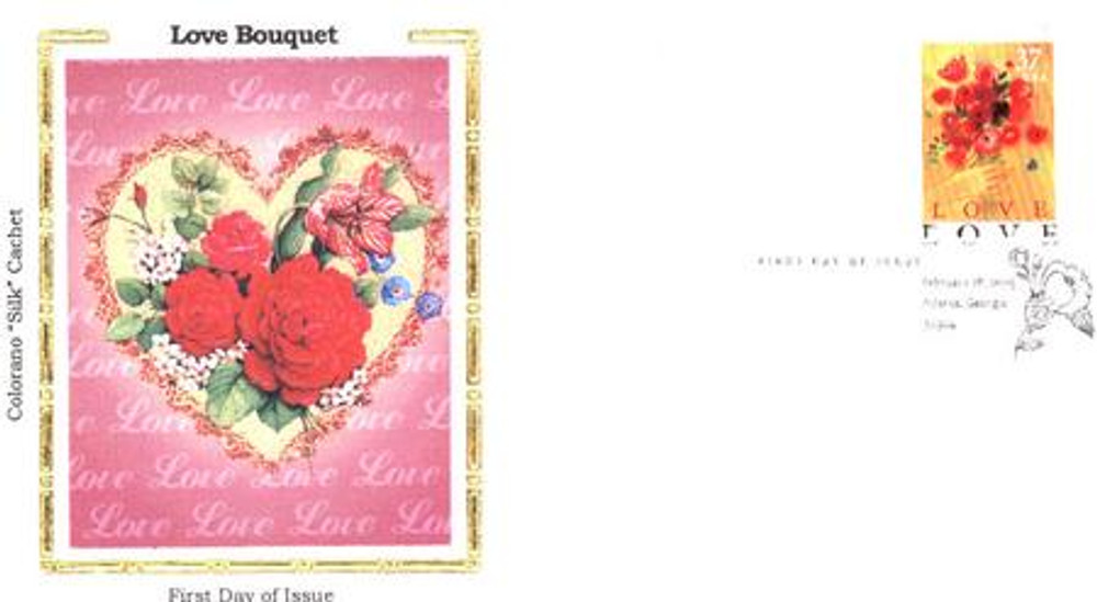 切手。USA 37セント。 3898 - 2005 37c Love Series: Bouquet - Mystic Stamp Company