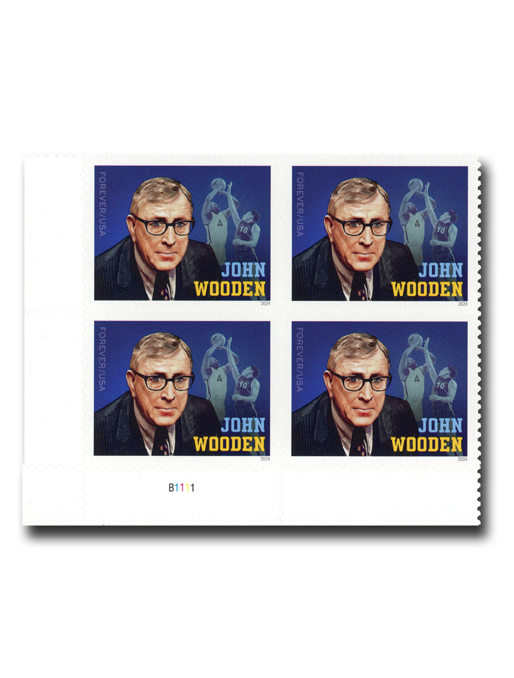 5833 - 2024 First-Class Forever Stamp - John Wooden - Mystic Stamp