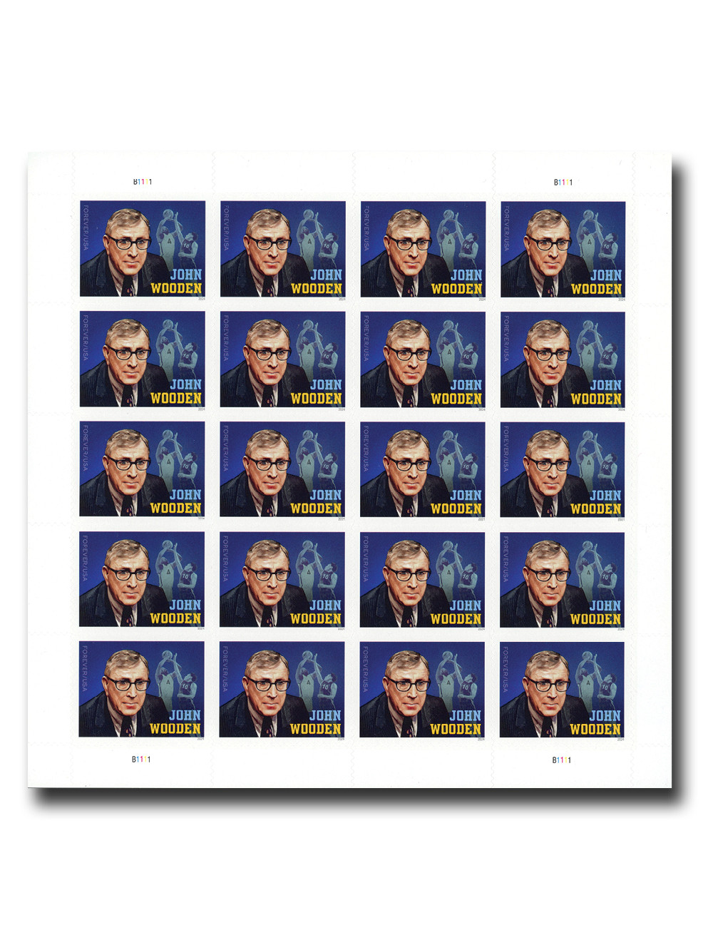 5833 - 2024 First-Class Forever Stamp - John Wooden - Mystic Stamp