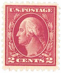 ♡　AD⑨ 425 - 1914 2c Washington, Rose Red, Single Line Watermark, Type I