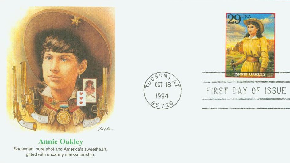 2869d - 1994 29c Legends of the West: Annie Oakley - Mystic Stamp