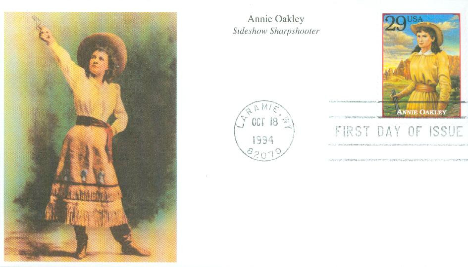 2869d - 1994 29c Legends of the West: Annie Oakley - Mystic Stamp