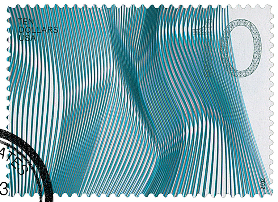 4720 - 2012 $10 Waves of Color: Blue-Gray - Mystic Stamp Company