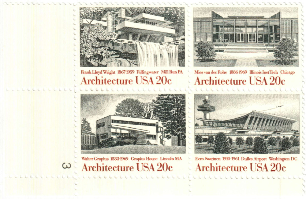 2019-22 - 1982 20c American Architecture - Mystic Stamp Company