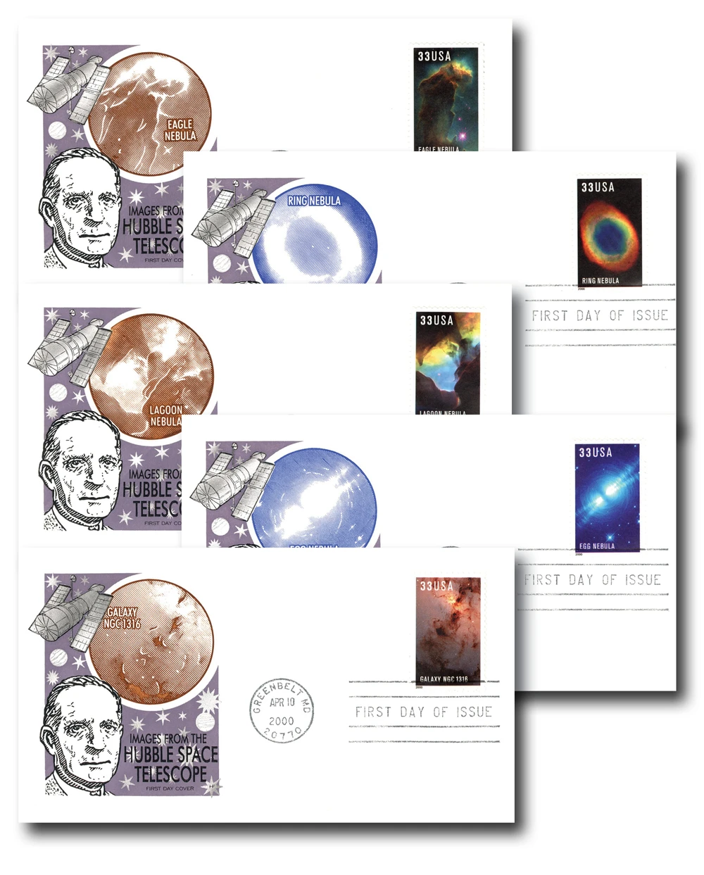 3384-88 - 2000 33c Edwin Powell Hubble - Mystic Stamp Company