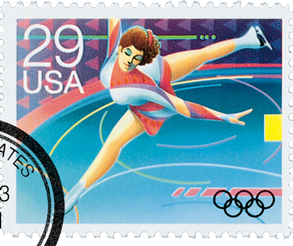 2612 - 1992 29c Winter Olympics: Figure Skating - Mystic