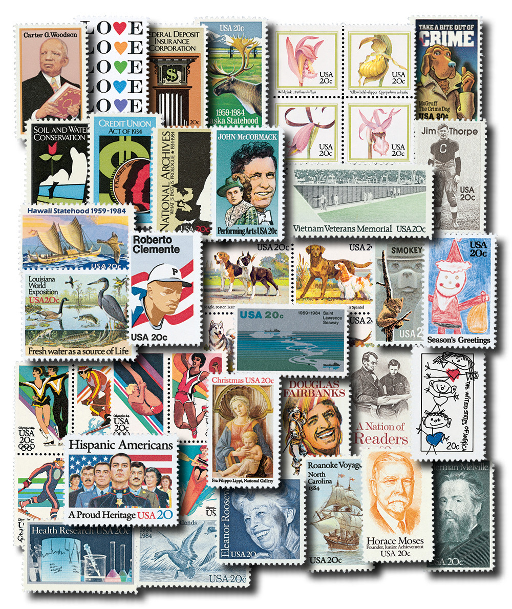 YS1984 - 1984 Commemorative Stamp Year Set - Mystic Stamp