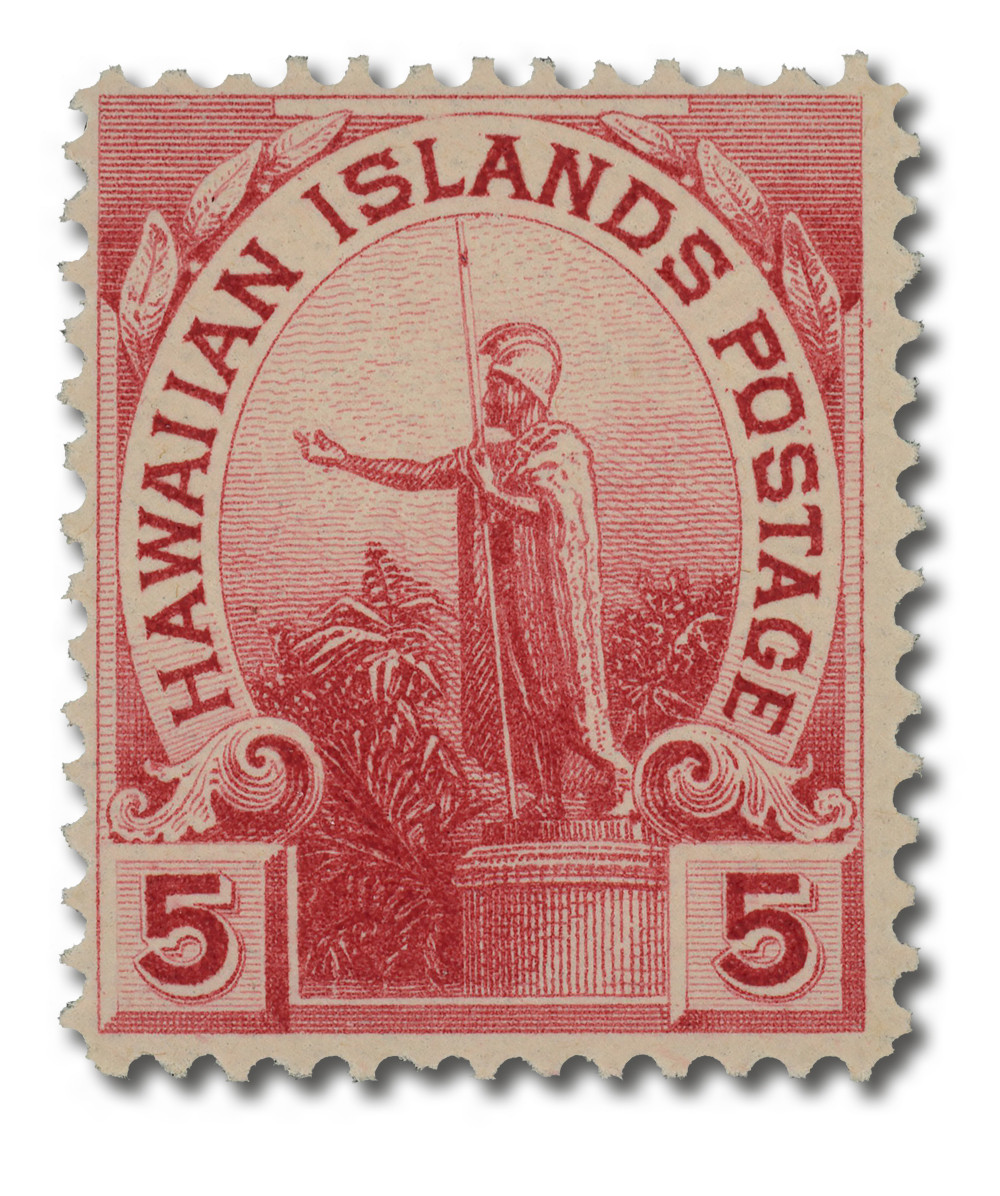 HAWAIIAN SEALS様 リクエスト 5点 まとめ商品 H76 - 1894 5c Statue of Kamehameha I, Rose Lake, Hawaii - Mystic